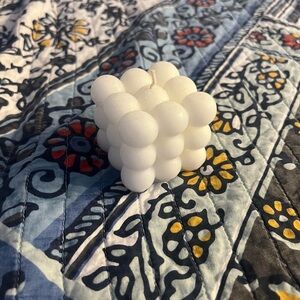 White Bubble Candle